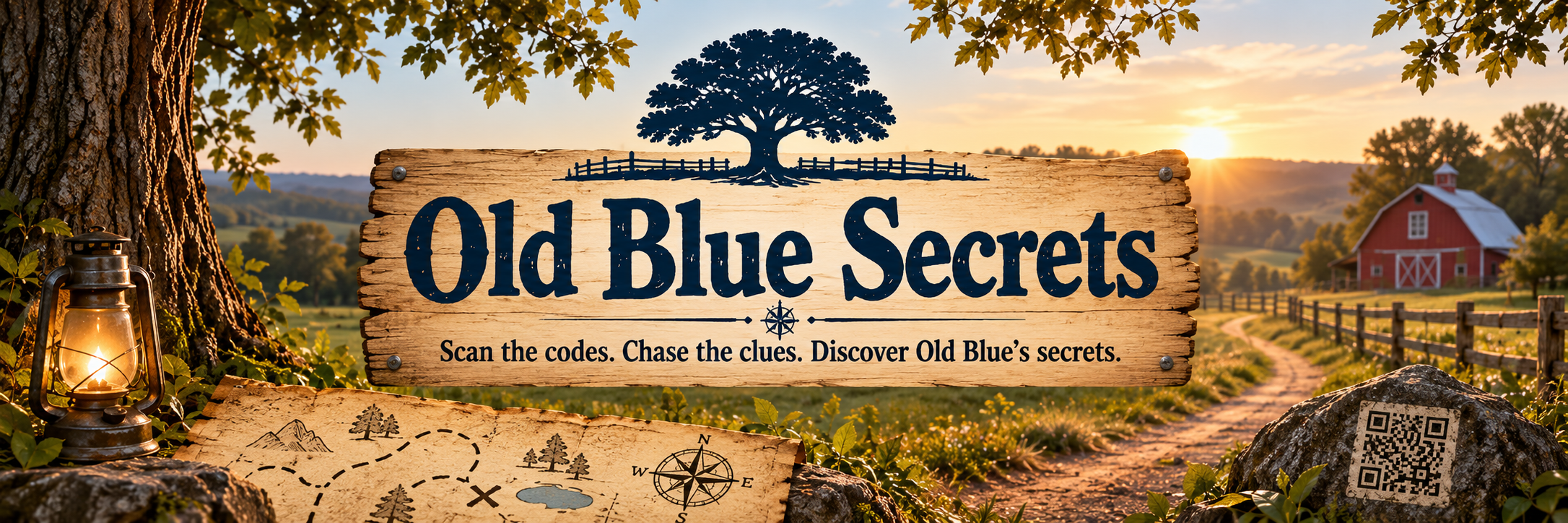 Old Blue Secrets — Scan the codes. Chase the clues. Discover Old Blue's secrets.